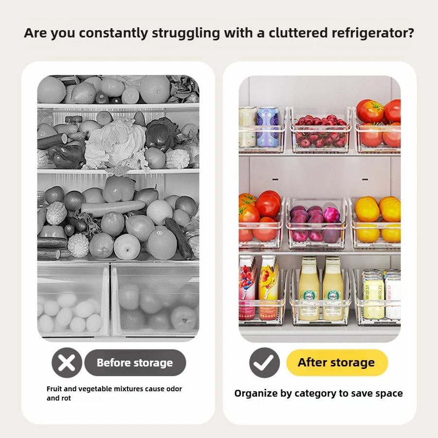 The Fridge Reset Kit™ — Stackable Clear Organizer Bins (3-Pack)