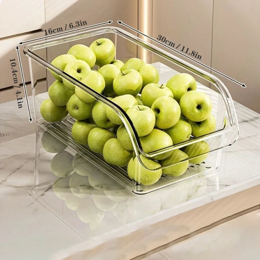 The Fridge Reset Kit™ — Stackable Clear Organizer Bins (3-Pack)